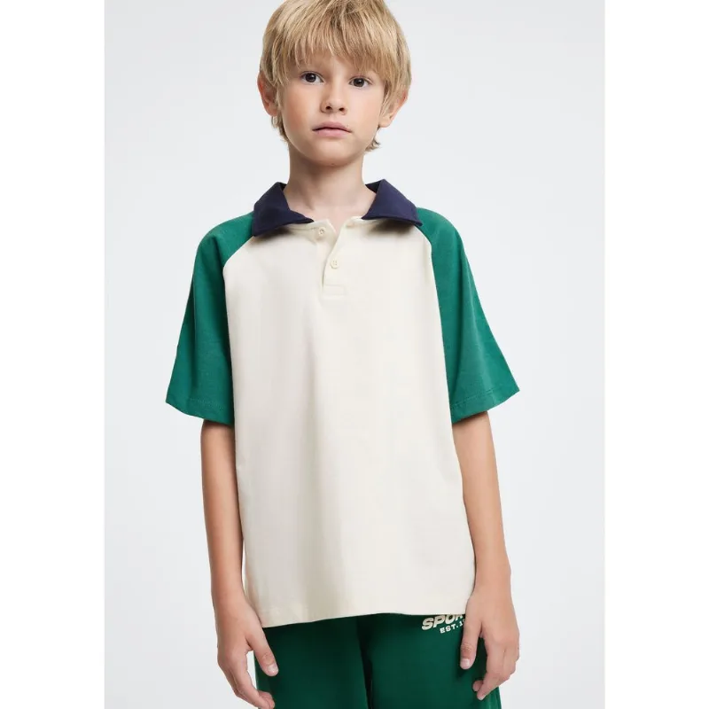 Polo Infantil Menino Com Recorte - Verde 006