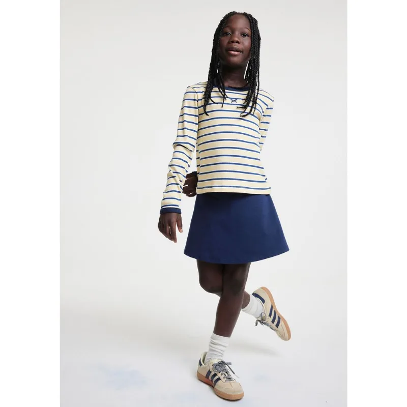 Blusa Infantil Menina Listrada Manga Longa - Azul 016