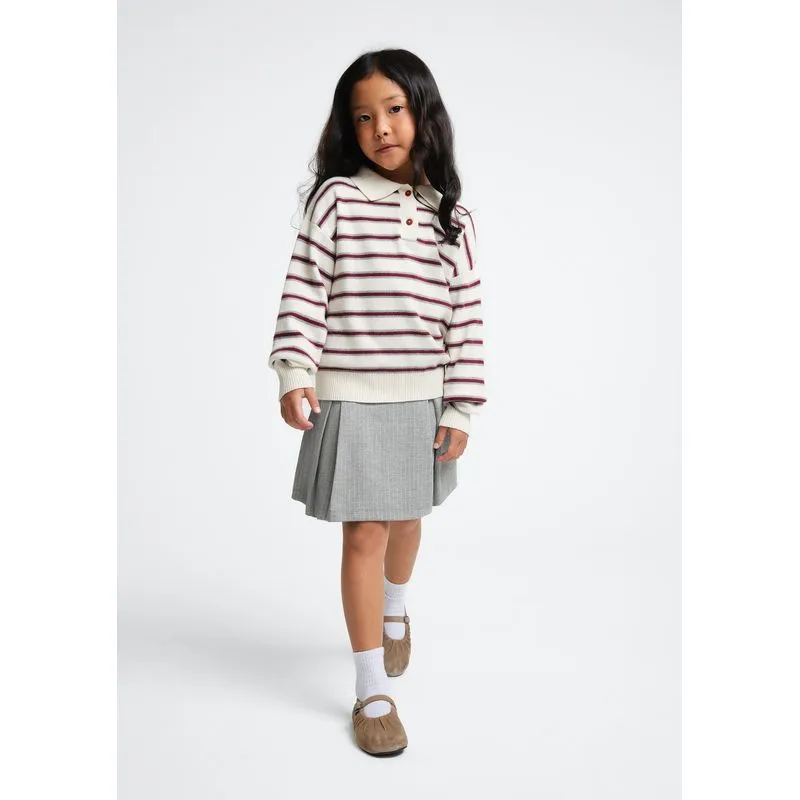 Shorts Saia Infantil Com Pregas - Cinza 012