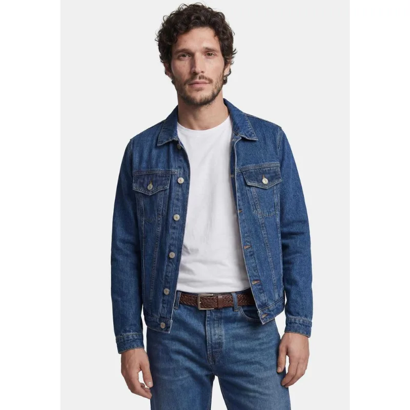Jaqueta Jeans Masculina Trucker - Azul XXG
