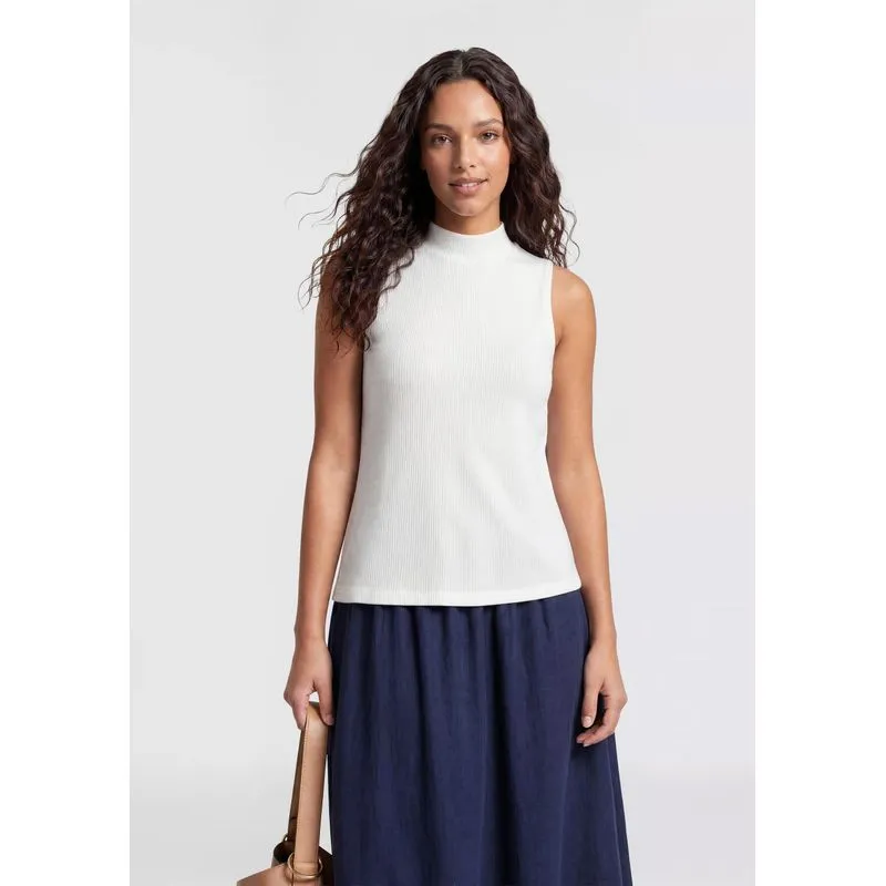 Regata Feminina Gola Alta Canelada - Branco XG