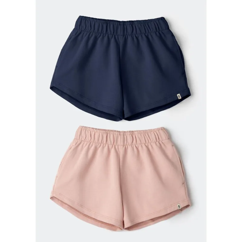 Kit 2 Shorts Infantis Menina Runner - Multicolorido 016