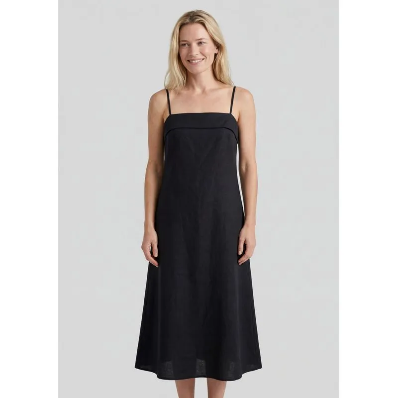 Vestido Curto Reto Em Viscose - Preto G