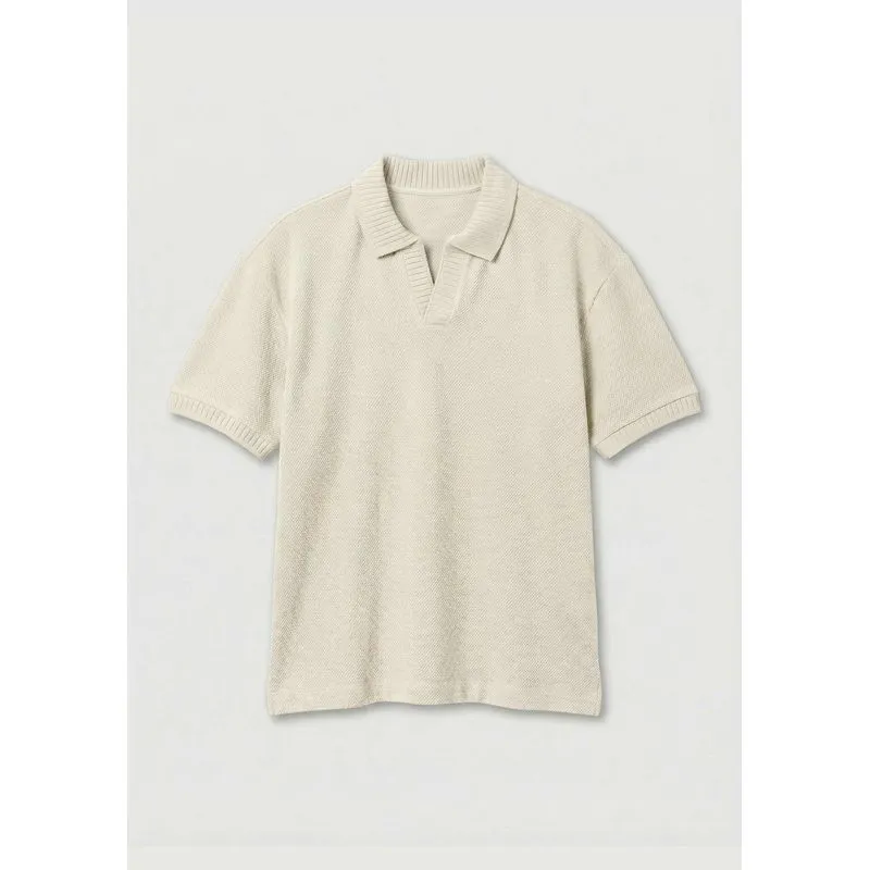 Camisa Polo Infantil Menino Texturizada - Creme 010