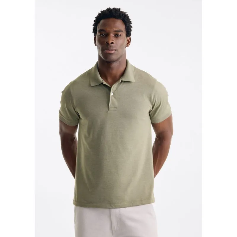 Polo Masculina Manga Curta Em Malha Premium - Verde G