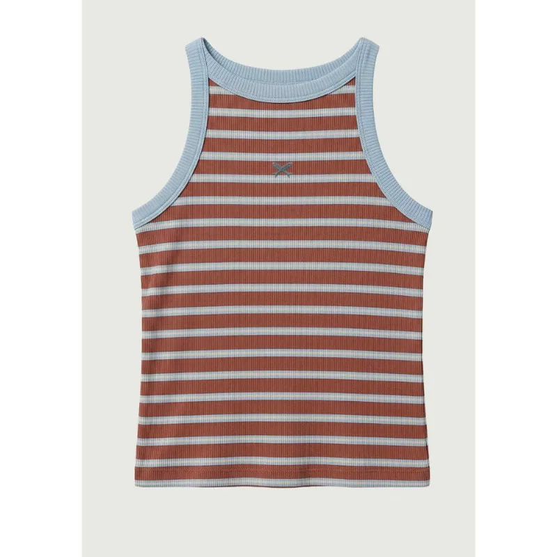 Regata Infantil Menina Halter Neck Listrada Em Ribana - Terracota 012