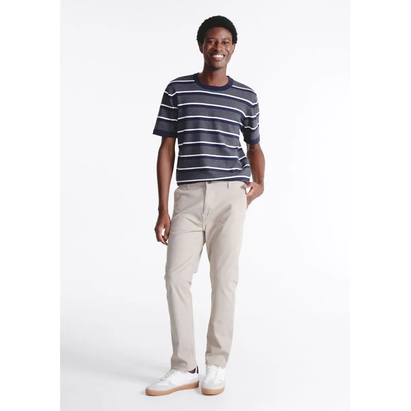 Calça Masculina Reta Com Linho - Creme 048