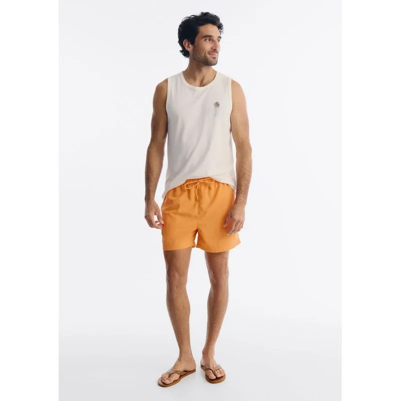 Shorts De Banho Masculino Texturizado - Laranja G
