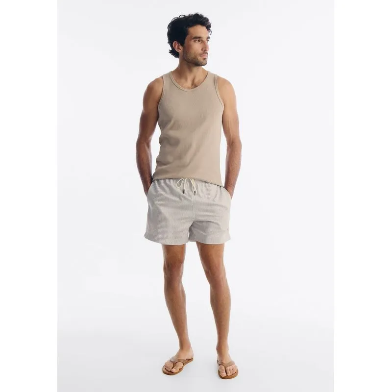Shorts De Banho Masculino Estampado - Bege M