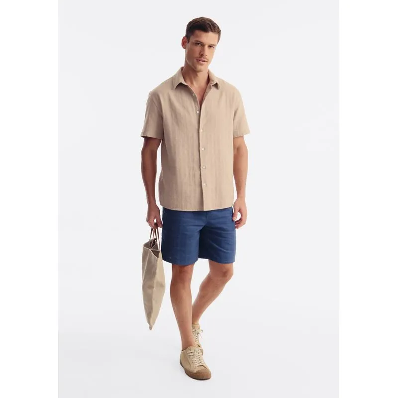 Bermuda Masculina Rústica Texturizada - Azul M