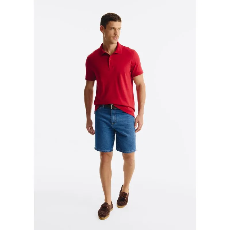 Bermuda Jeans Masculina Reta - Preto 036