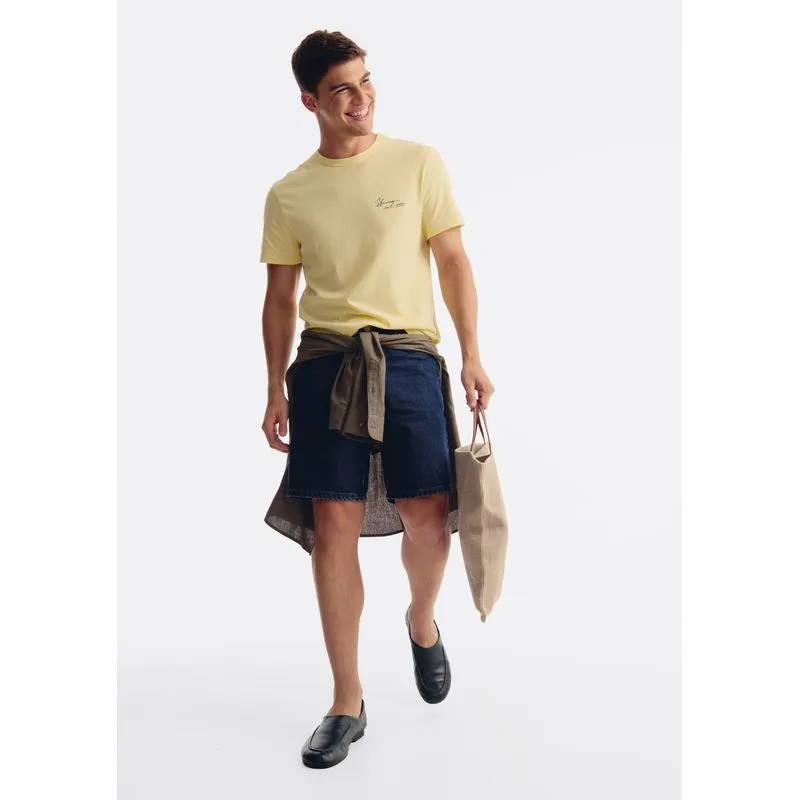 Bermuda Jeans Masculina Reta - Azul 052