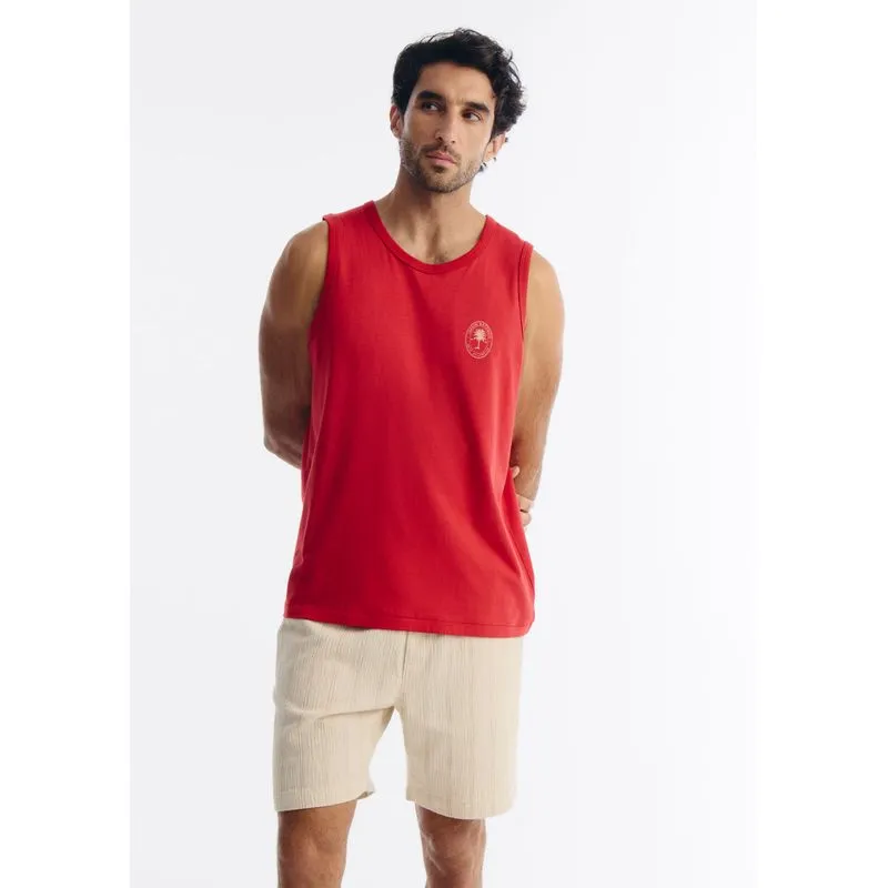 Regata Básica Masculina Regular Com Estampa - Vermelho XXG