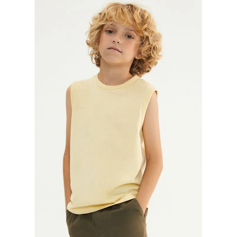 Regata Básica Infantil Menino Regular - Amarelo 002