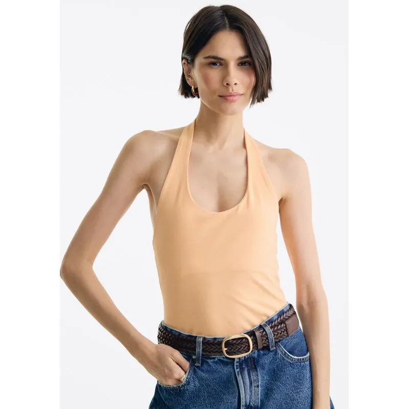 Regata Feminina Frente Única Em Malha Ultrasoft - Laranja P
