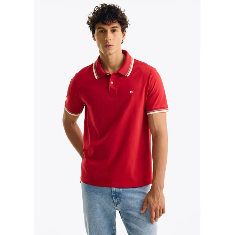 Camisa Polo Masculina Encorpada - Vermelho M