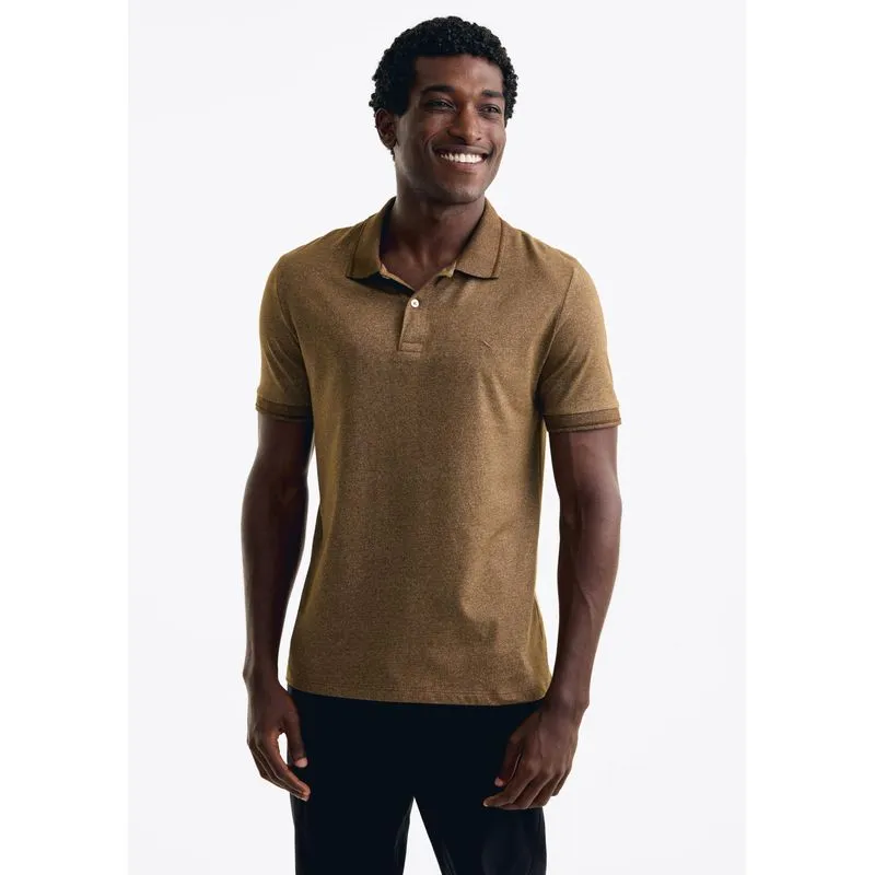 Camisa Polo Básica Masculina Em Malha Texturizada - Marrom M