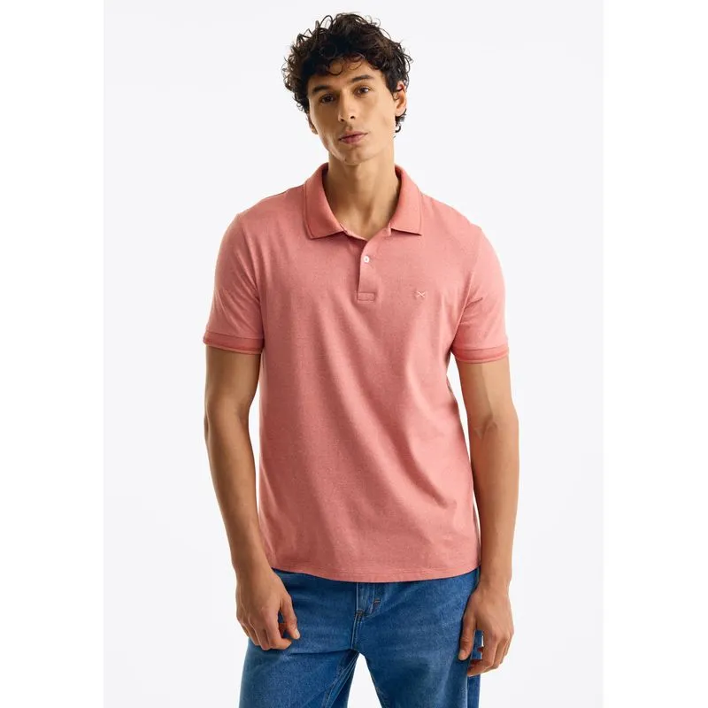 Camisa Polo Básica Masculina Em Malha Texturizada - Rosa M
