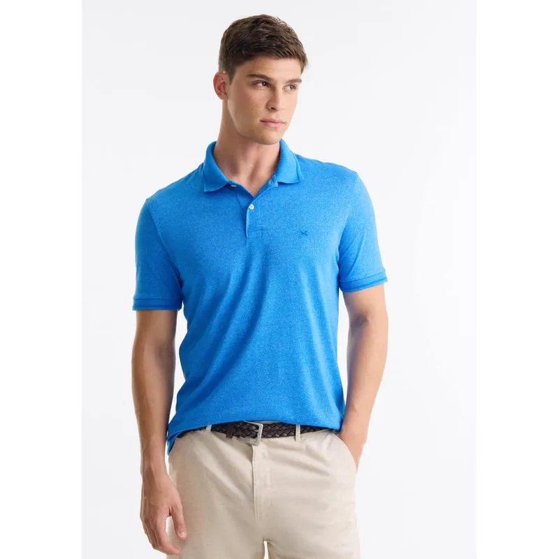 Camisa Polo Básica Masculina Em Malha Texturizada - Preto XXG