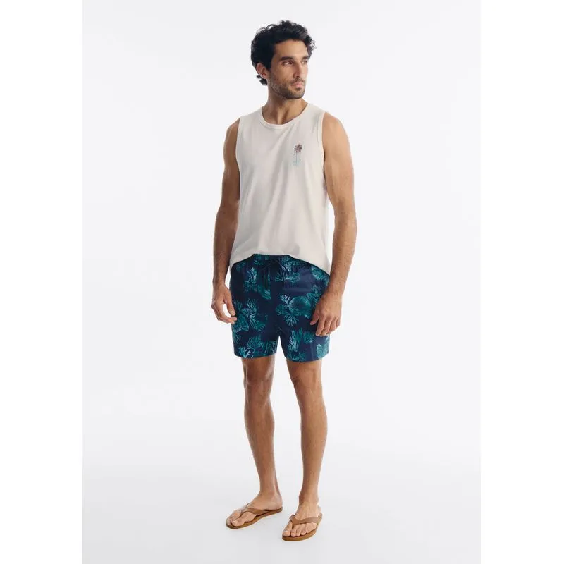 Shorts De Banho Masculino Estampado - Azul XXG