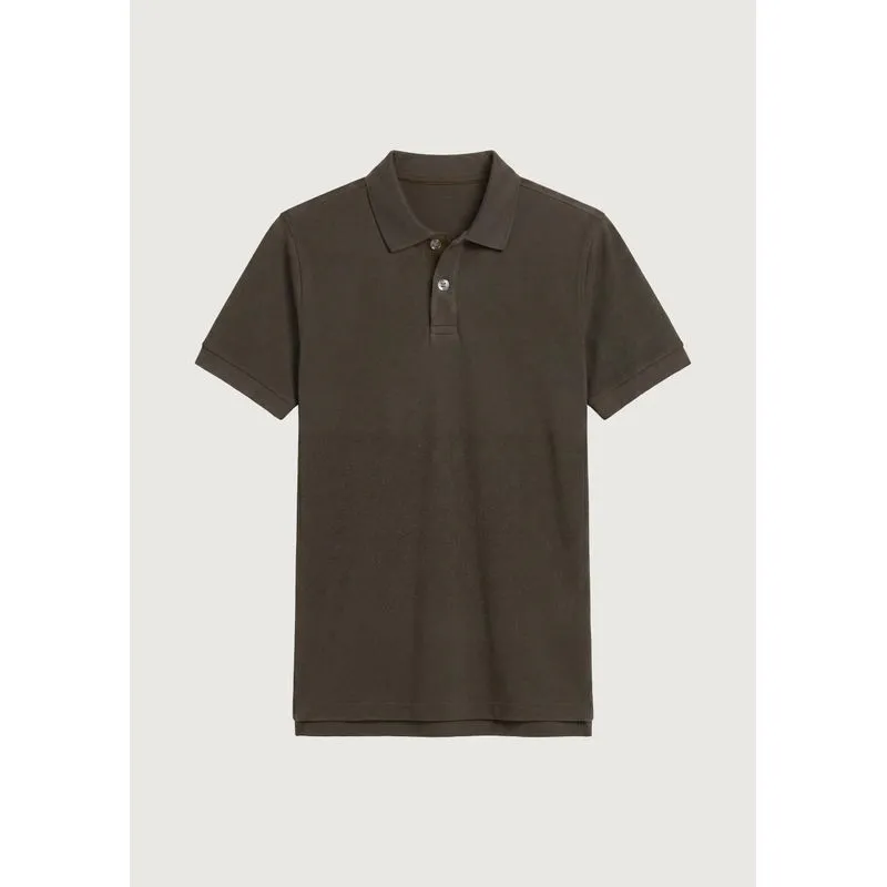Polo Masculina Manga Curta Em Malha Premium - Verde XG
