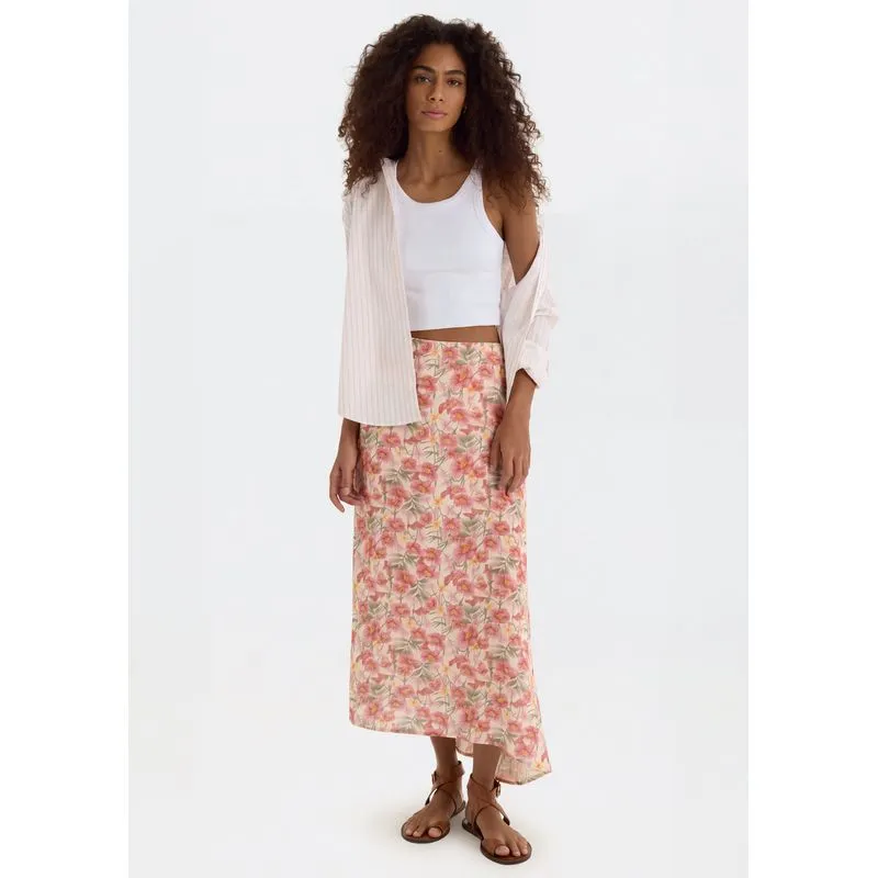 Saia Midi Estampada - Rosa XP
