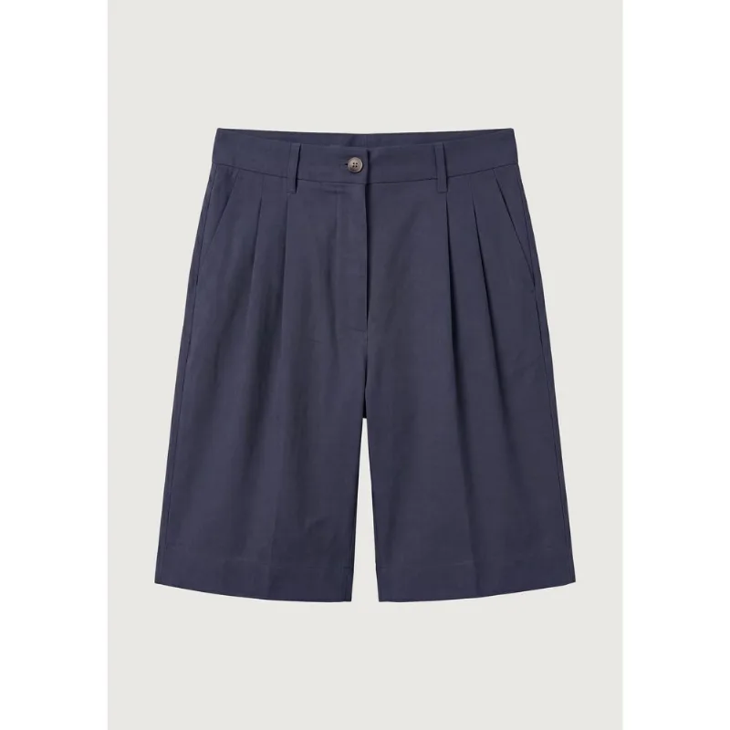 Shorts Feminino Reto Em Alfaiataria - Azul 038