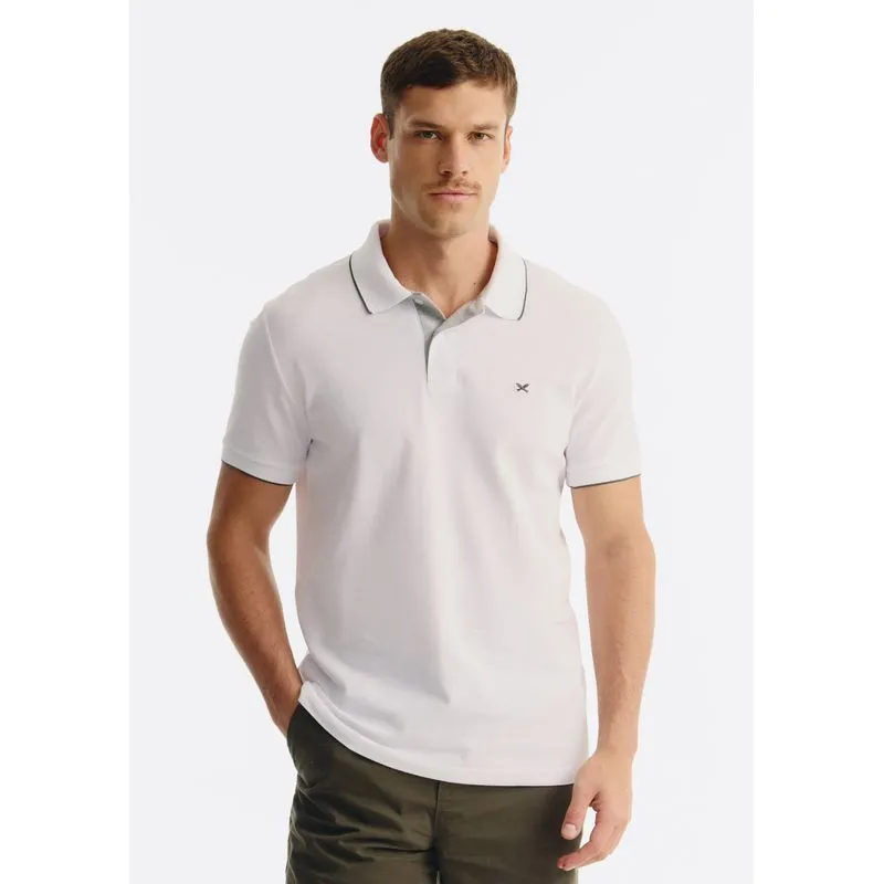 Polo Masculina Com Bordado Em Malha Premium - Branco XG