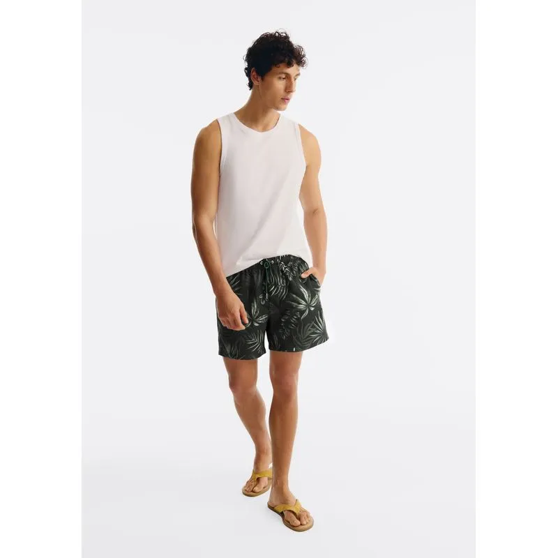 Shorts De Banho Masculino Estampado - Preto XG