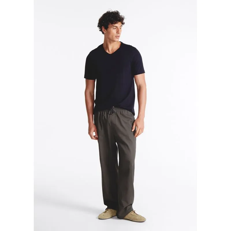 Calça Masculina Reta Em Sarja - Verde P