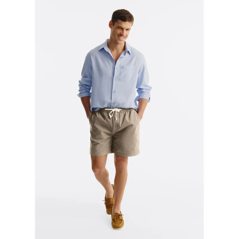 Bermuda Masculina Reta Em Sarja - Cinza 036