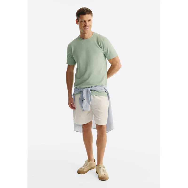 Bermuda Masculina Reta Em Sarja - Branco P