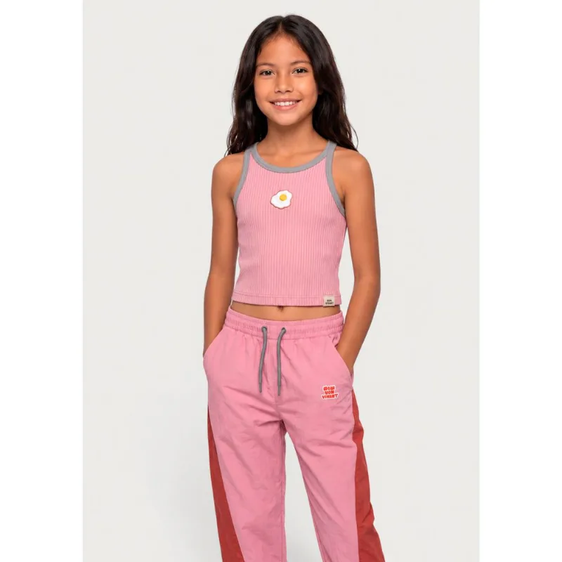 Regata Infantil Menina Ovo Frito Hering Kids + Renata Vanzetto - Rosa 008