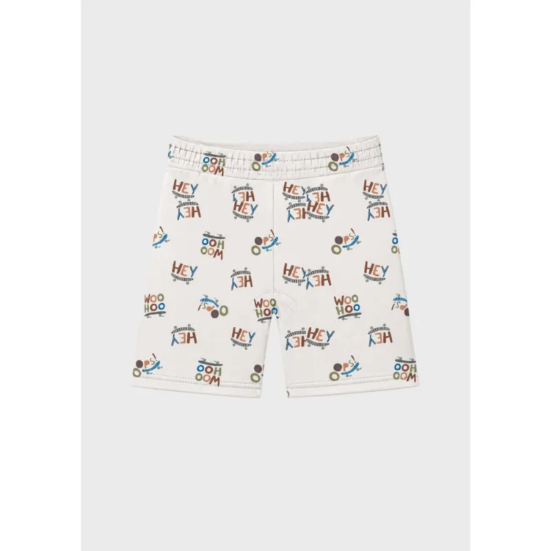 Shorts Infantil Menino Toddler Estampado - Off white 003
