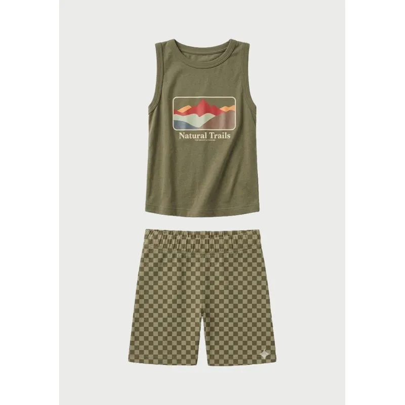 Conjunto Curto Infantil Menino Toddler - Verde 002