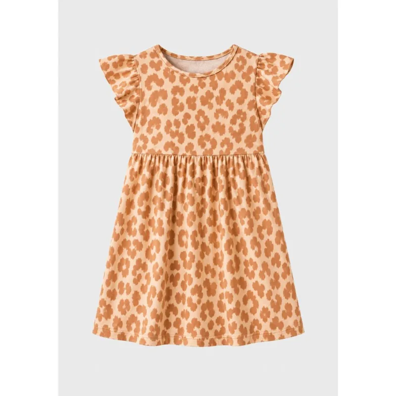 Vestido Infantil Toddler Estampado - Laranja 003