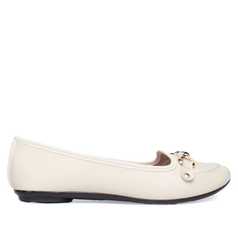 Sapatilha Feminina Moleca Corrente Napa Off White - 34