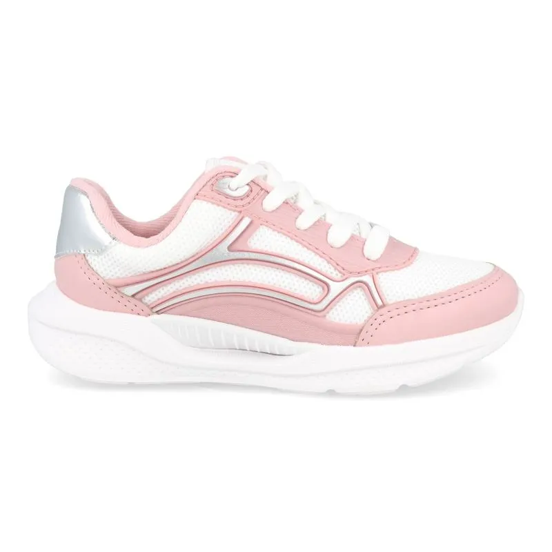 Tênis Casual Molekinha Line Juvenil Branco BRANCO/ROSA/PRATA - 34