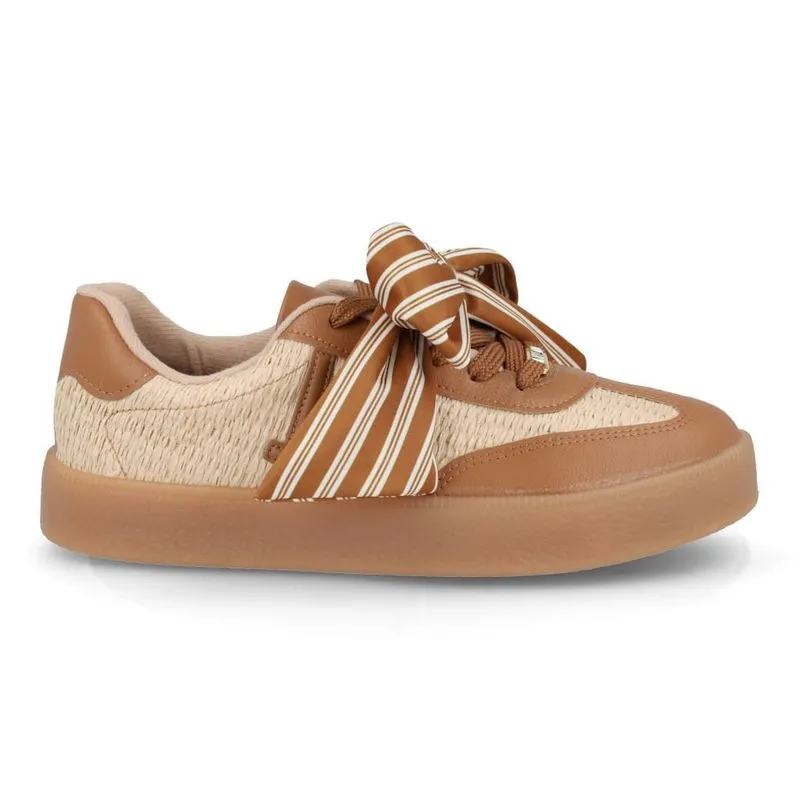Tênis Lenço Vizzano Feminino Marrom 38 NATURAL/CAMEL