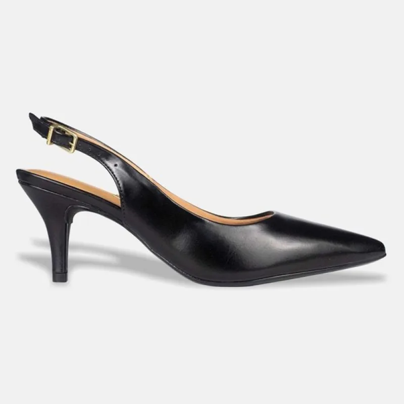 Sapato Scarpin Vizzano Slingback Salto Médio Napa Garda1185.700.29918 38 / Preto
