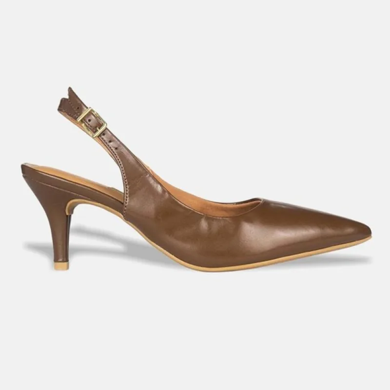 Sapato Scarpin Vizzano Slingback Salto Médio Napa Garda1185.700.29918 36 / Marrom