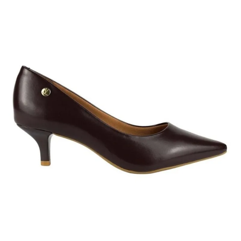 Sapato Scarpin Vizzano Salto Baixo Bico Fino 34 / Marrom