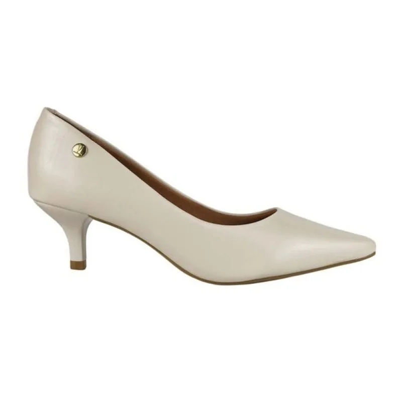 Sapato Scarpin Vizzano Salto Baixo Bico Fino 36 / Off White