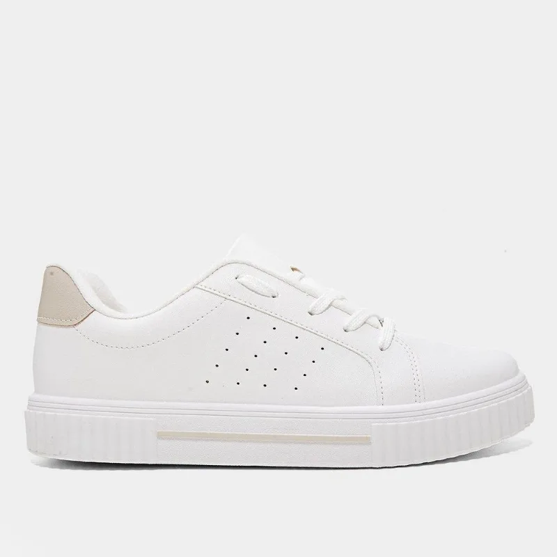 Tênis Vizzano Básico Feminino - Feminino - Branco+Cinza