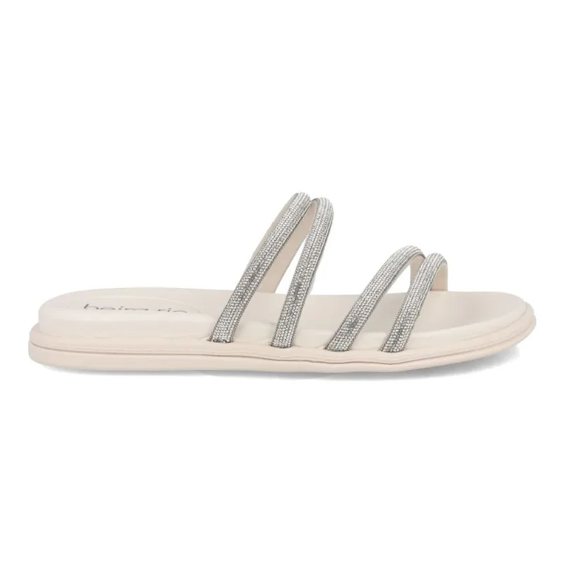 Tamanco Beira Rio Papete Feminino Branco 35 BRANCO OFF/NIQUEL/CRISTAL
