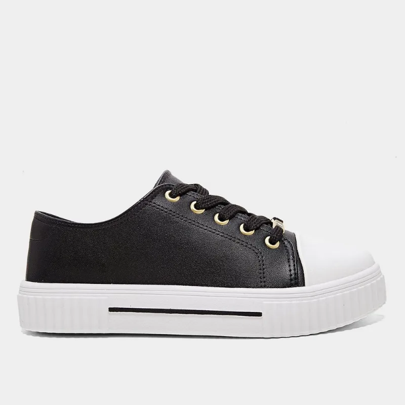 Tênis Vizzano Básico Feminino - Feminino - Preto+Branco