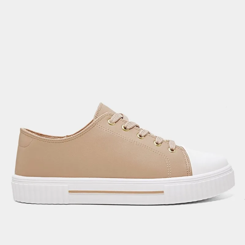 Tênis Vizzano Básico Feminino - Feminino - Bege+Branco