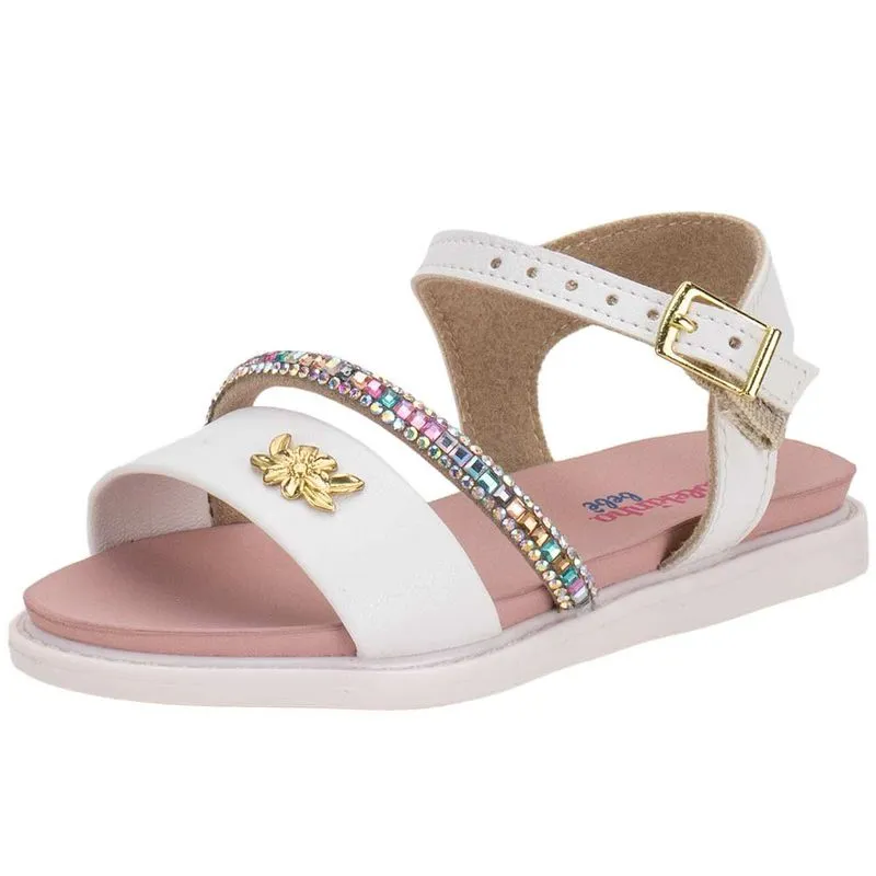 Sandália Infantil Feminina Baby Molekinha 2714236 BRANCO/ROSA 19