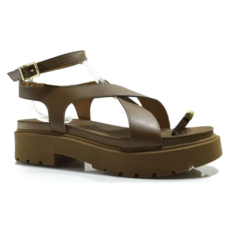 Sandália Flat Feminina Vizzano Marrom 6499.122.7286 39