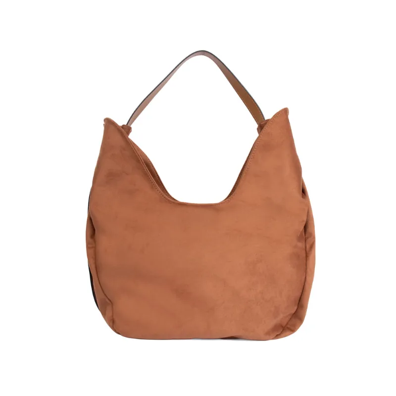 Bolsa Feminina Vizzano Baguete Grande Camurça Caramelo - U